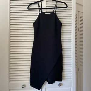 June & Hudson Black Asymmetrical Mini Dress - Size XS